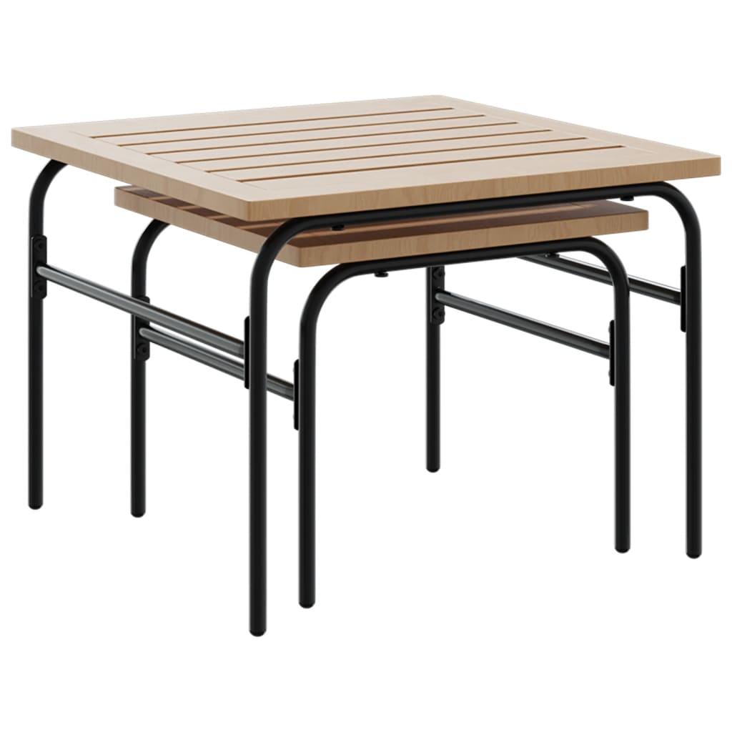 2-delige Tuintafeltjesset staal bruin en zwart is nu te koop bij PeponiXL, paradijselijk wonen!