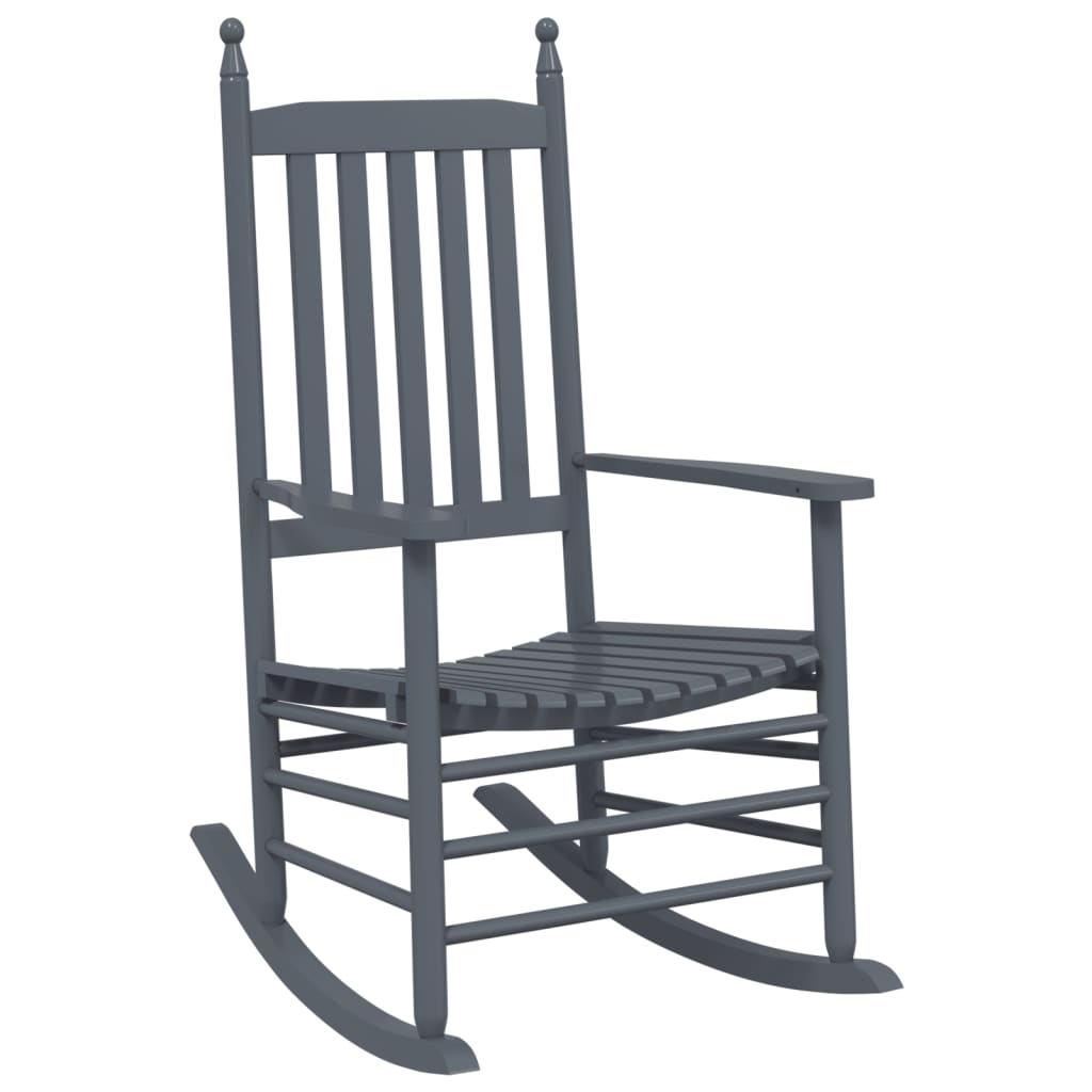 Schommelstoelen met gebogen zitting 2 st populierenhout grijs is nu te koop bij PeponiXL, paradijselijk wonen!