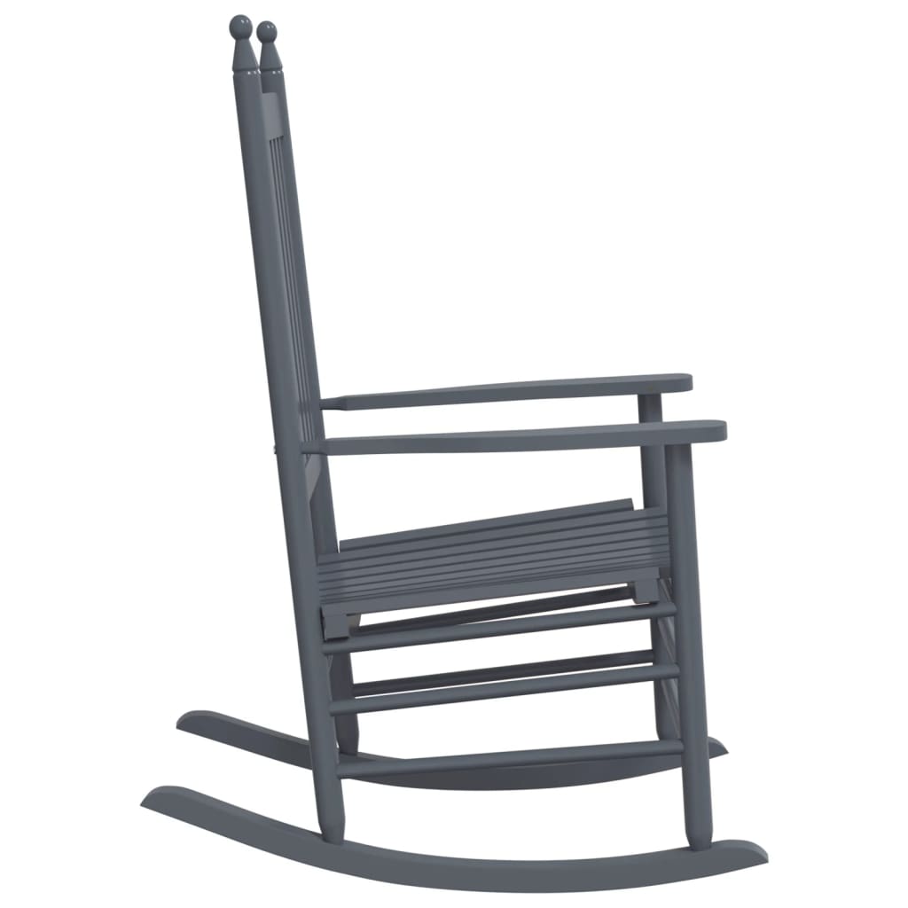Schommelstoelen met gebogen zitting 2 st populierenhout grijs is nu te koop bij PeponiXL, paradijselijk wonen!