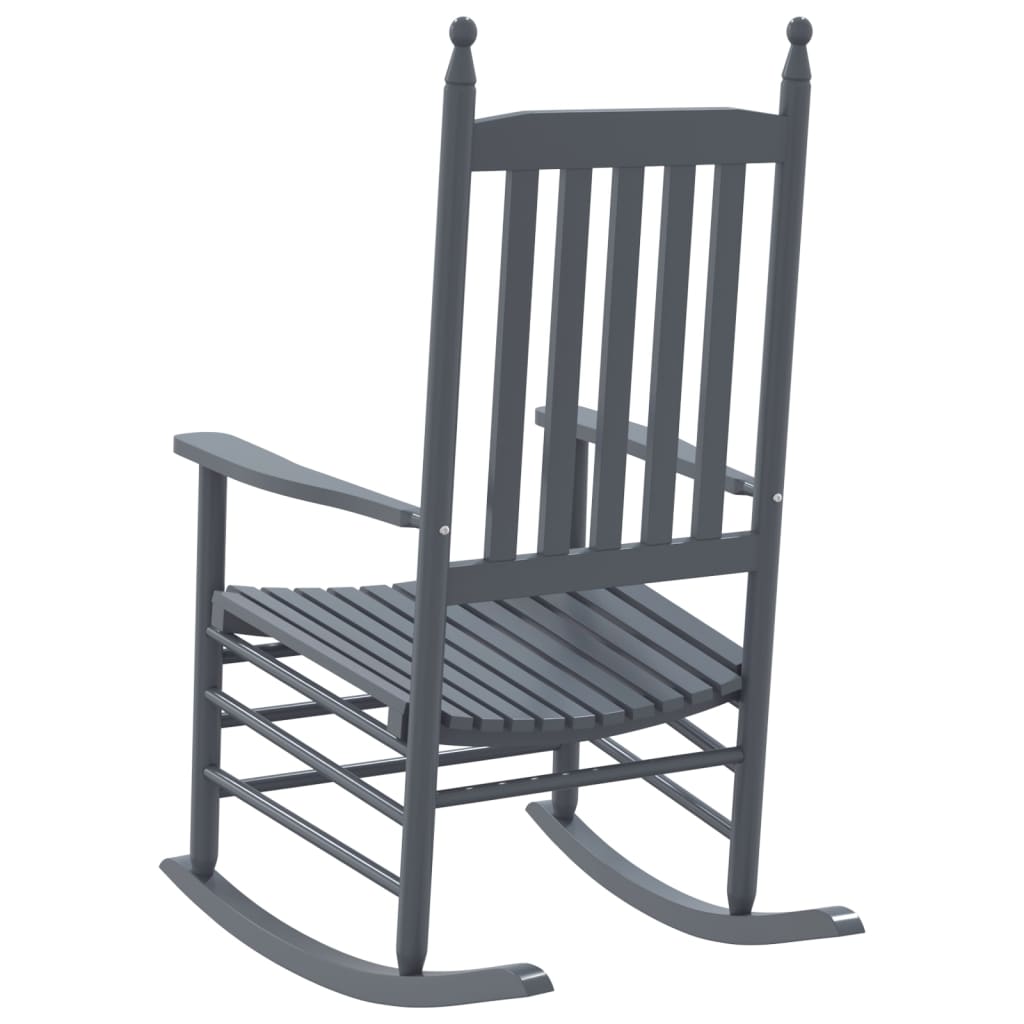 Schommelstoelen met gebogen zitting 2 st populierenhout grijs is nu te koop bij PeponiXL, paradijselijk wonen!