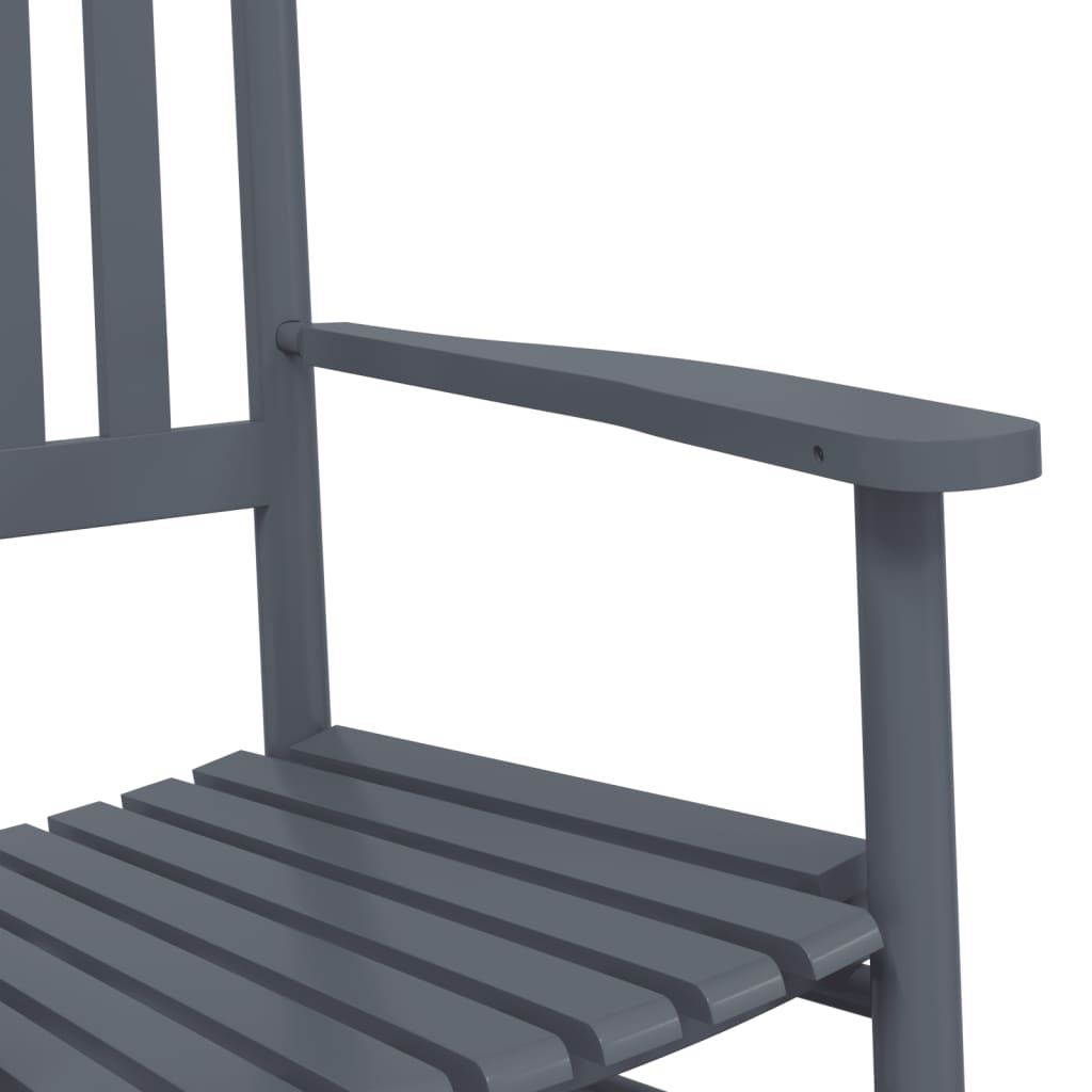 Schommelstoelen met gebogen zitting 2 st populierenhout grijs is nu te koop bij PeponiXL, paradijselijk wonen!