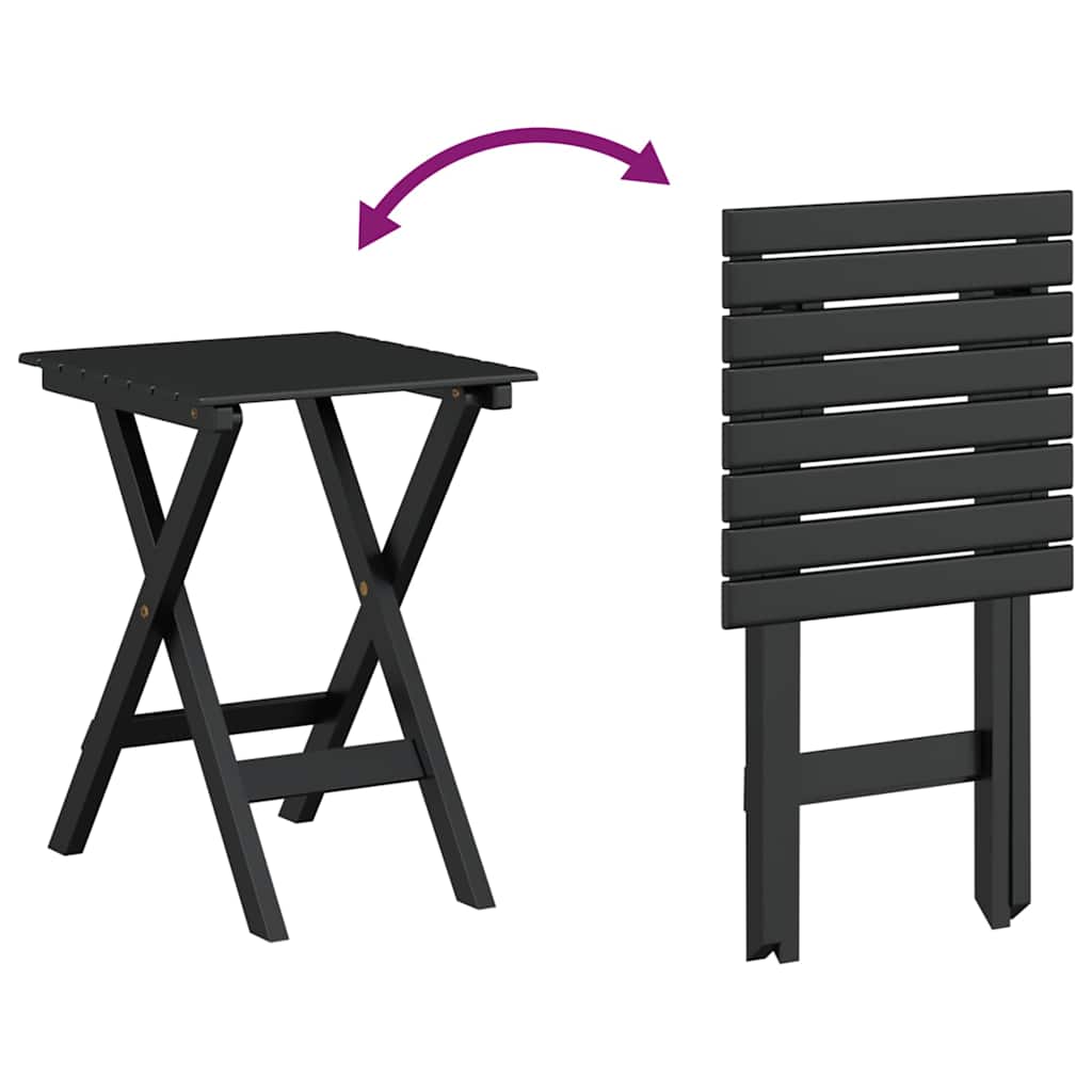 Schommelstoelen 2 st met inklapbare tafel populierenhout zwart is nu te koop bij PeponiXL, paradijselijk wonen!