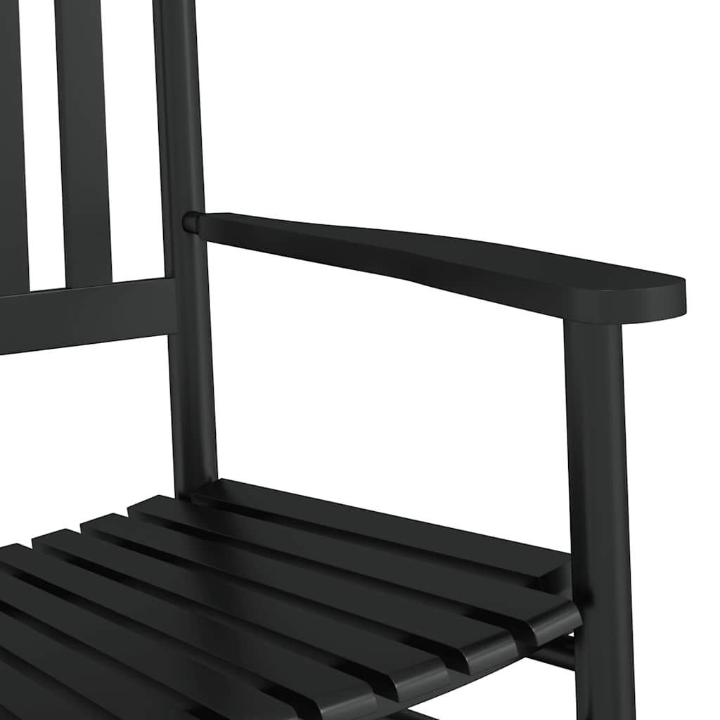 Schommelstoelen 2 st met inklapbare tafel populierenhout zwart is nu te koop bij PeponiXL, paradijselijk wonen!