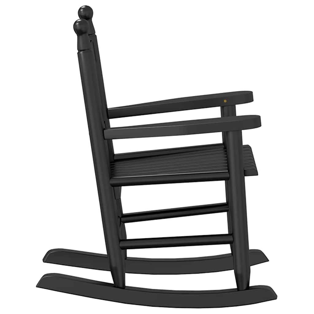 Schommelstoelen 2 st voor kinderen massief populierenhout zwart is nu te koop bij PeponiXL, paradijselijk wonen!