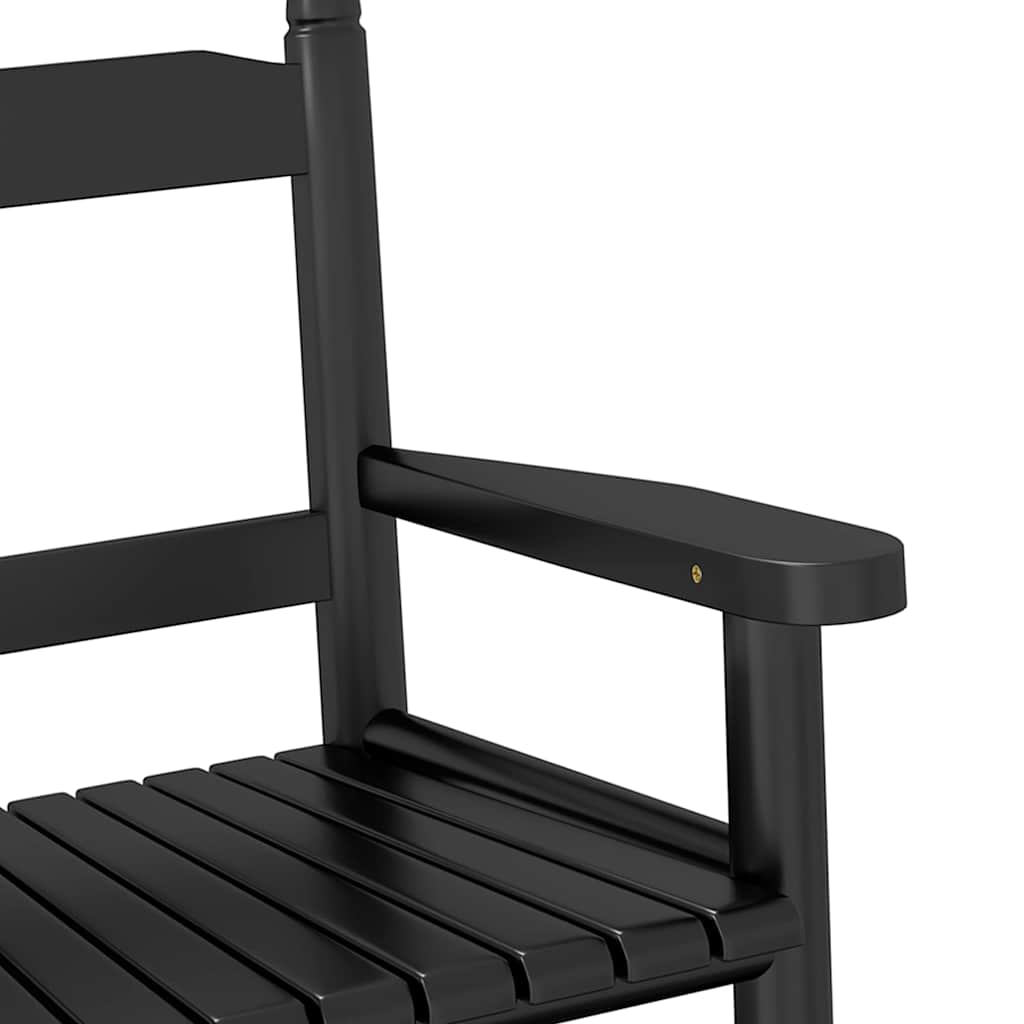 Schommelstoelen 2 st voor kinderen massief populierenhout zwart is nu te koop bij PeponiXL, paradijselijk wonen!