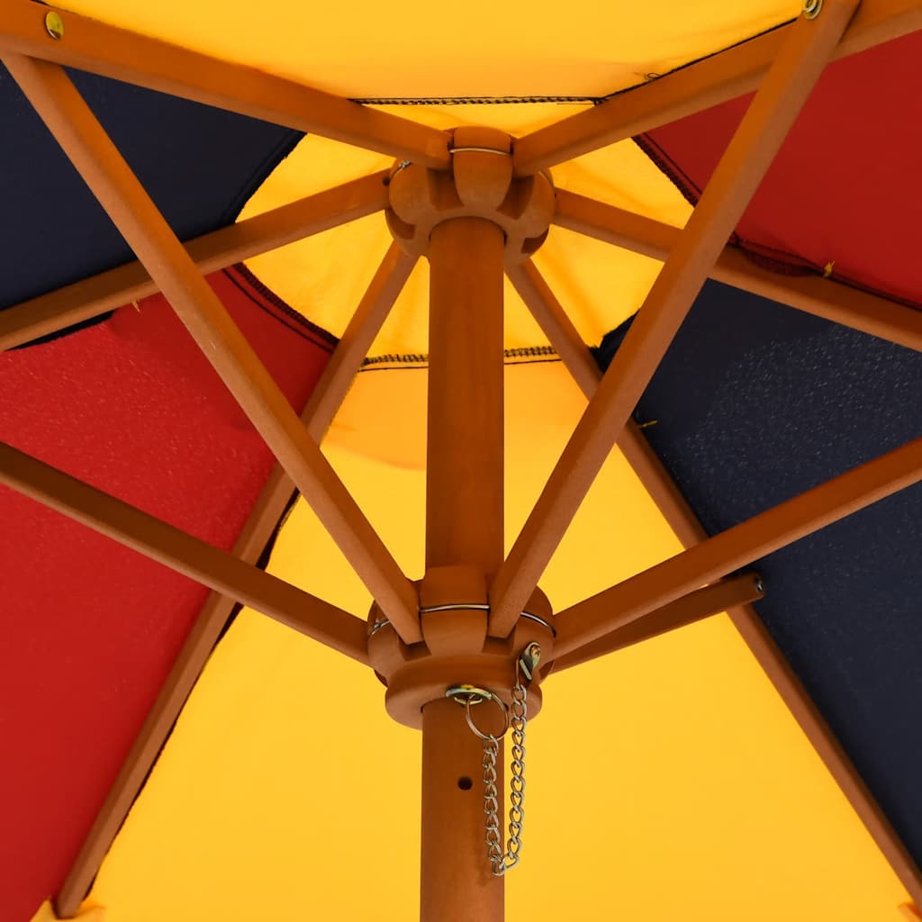 Picknicktafel voor 4 kinderen met parasol massief vurenhout is nu te koop bij PeponiXL, paradijselijk wonen!