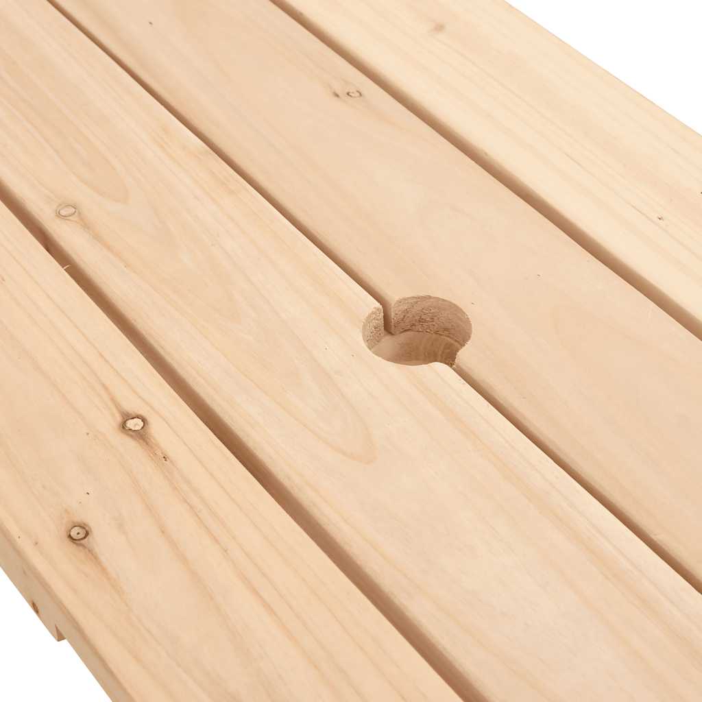 Picknicktafel voor 4 kinderen met parasol massief vurenhout is nu te koop bij PeponiXL, paradijselijk wonen!