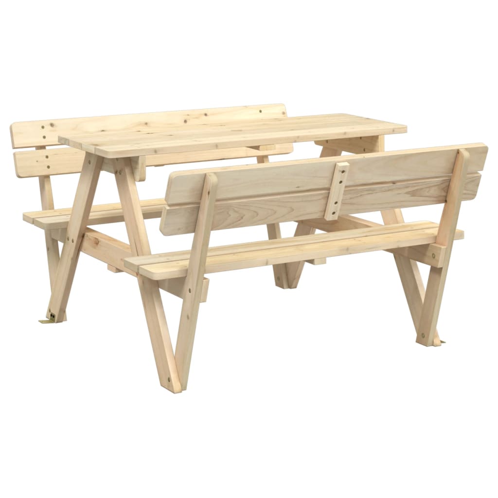 Picknicktafel voor 4 kinderen met parasol massief vurenhout is nu te koop bij PeponiXL, paradijselijk wonen!
