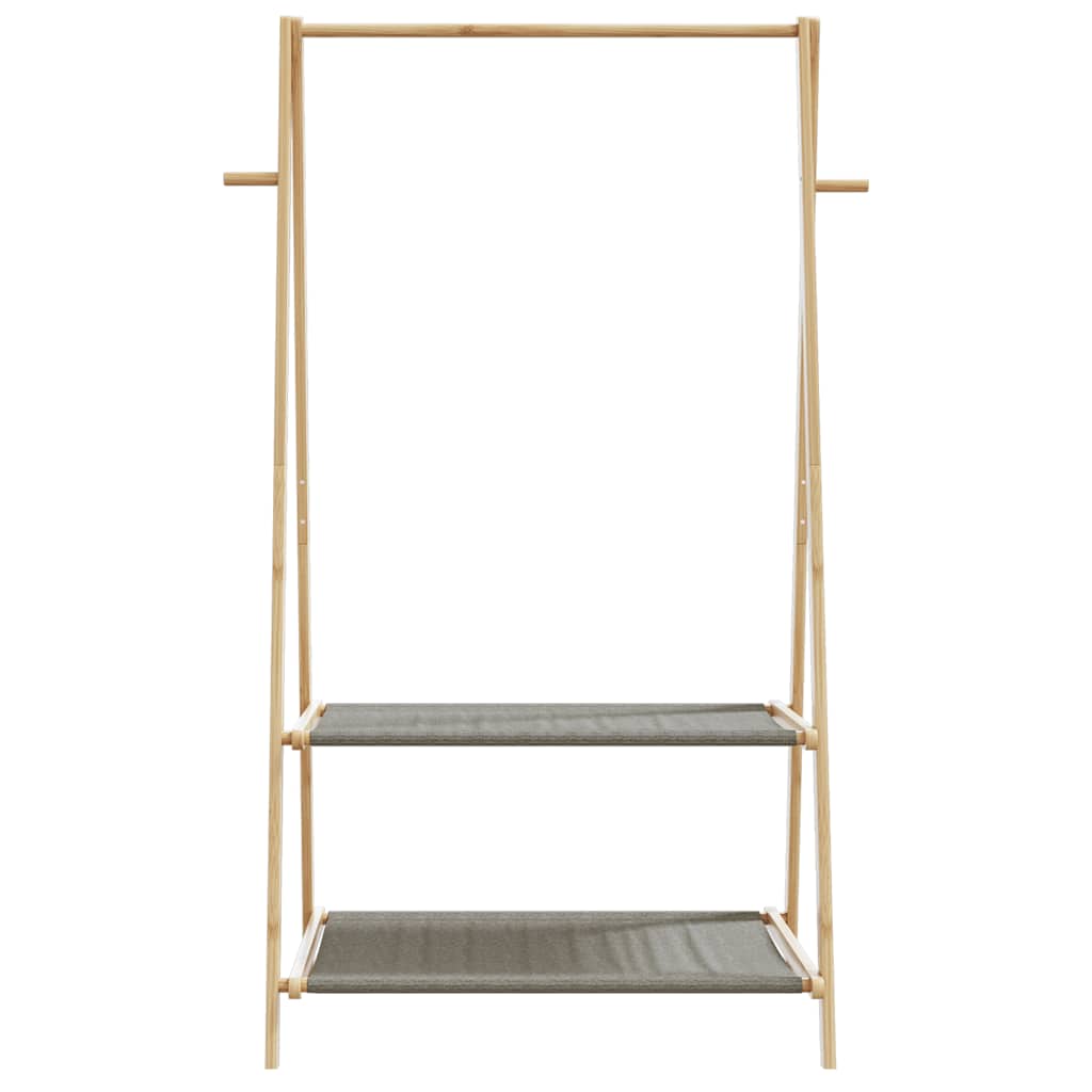Kledingrek met schappen 96x45,5x150,5 cm bamboe is nu te koop bij PeponiXL, paradijselijk wonen!