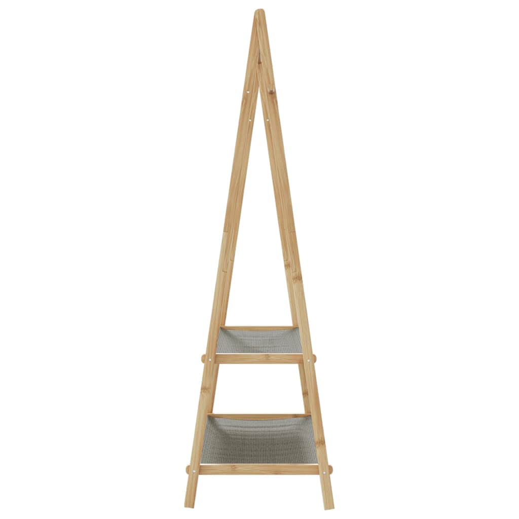 Kledingrek met schappen 96x45,5x150,5 cm bamboe is nu te koop bij PeponiXL, paradijselijk wonen!
