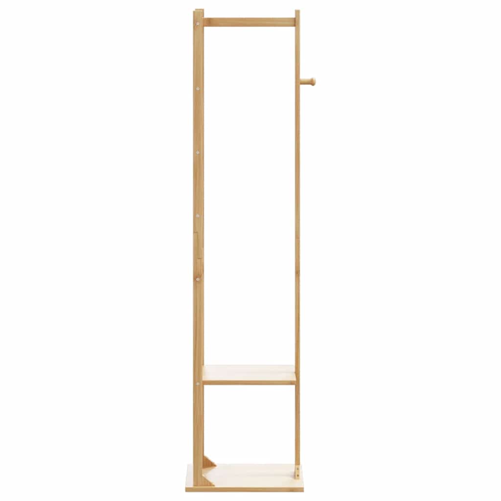 Kapstok met haken en schappen 38,5x30x156 cm bamboe is nu te koop bij PeponiXL, paradijselijk wonen!