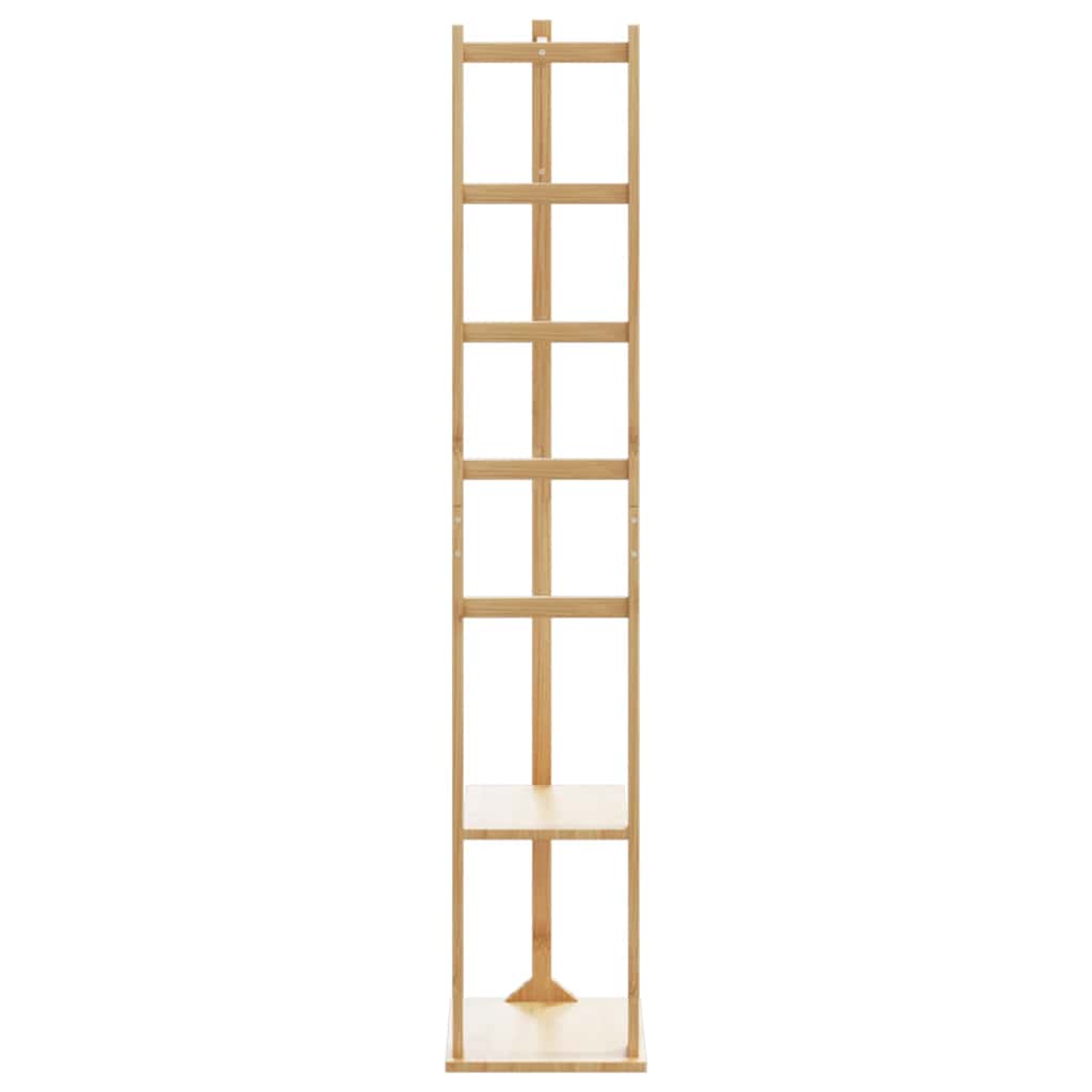Kapstok met haken en schappen 38,5x30x156 cm bamboe is nu te koop bij PeponiXL, paradijselijk wonen!