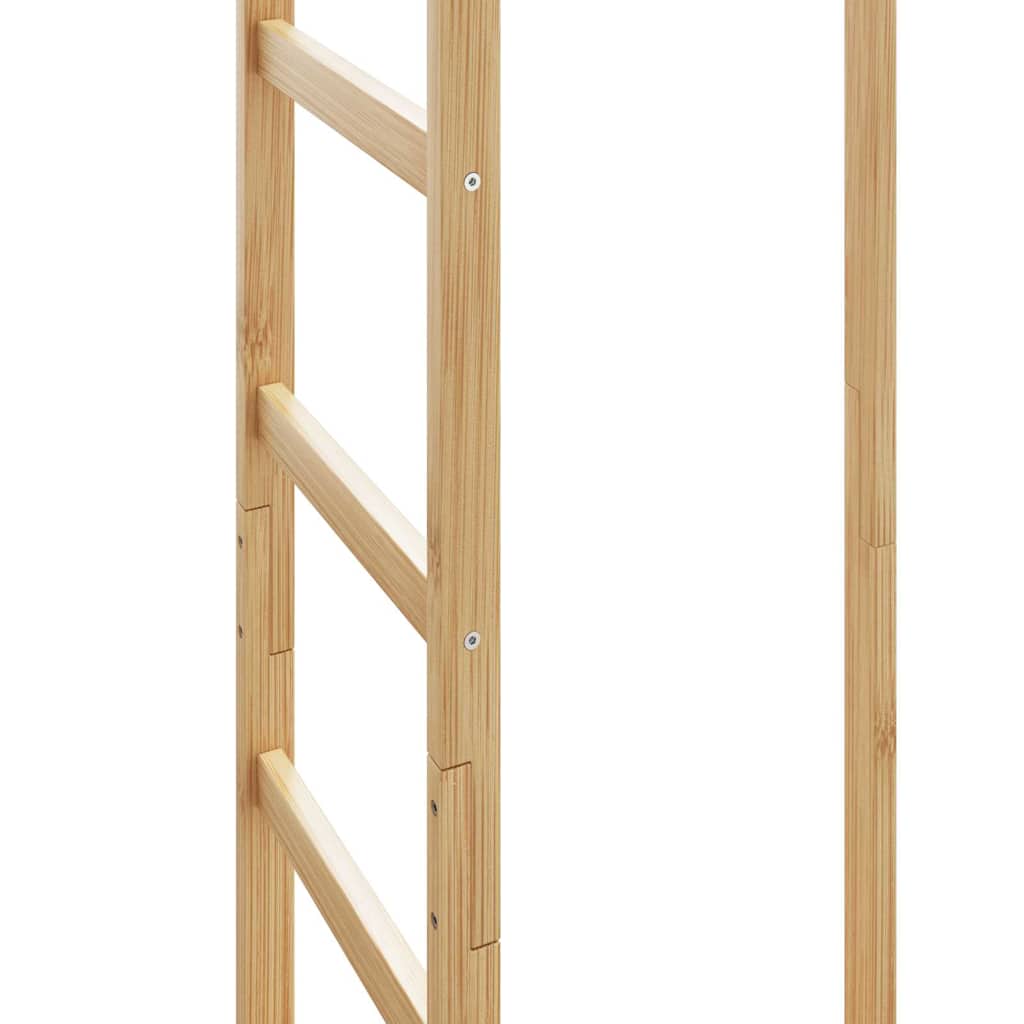 Kapstok met haken en schappen 38,5x30x156 cm bamboe is nu te koop bij PeponiXL, paradijselijk wonen!
