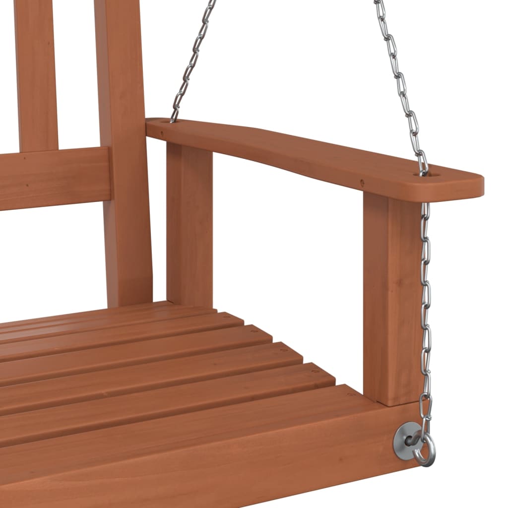 Tuinschommelbank met metalen kettingen massief vurenhout bruin is nu te koop bij PeponiXL, paradijselijk wonen!