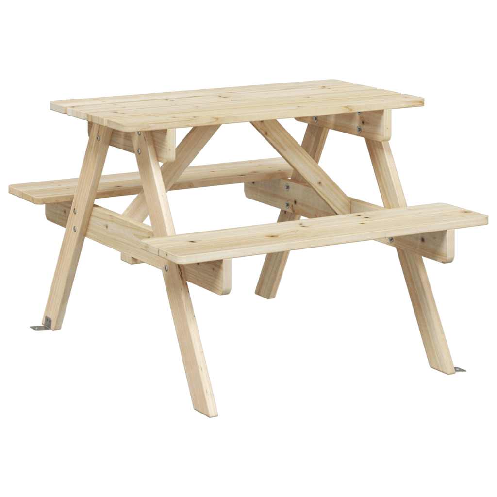 Picknicktafel voor 4 kinderen met parasolgat massief vurenhout is nu te koop bij PeponiXL, paradijselijk wonen!