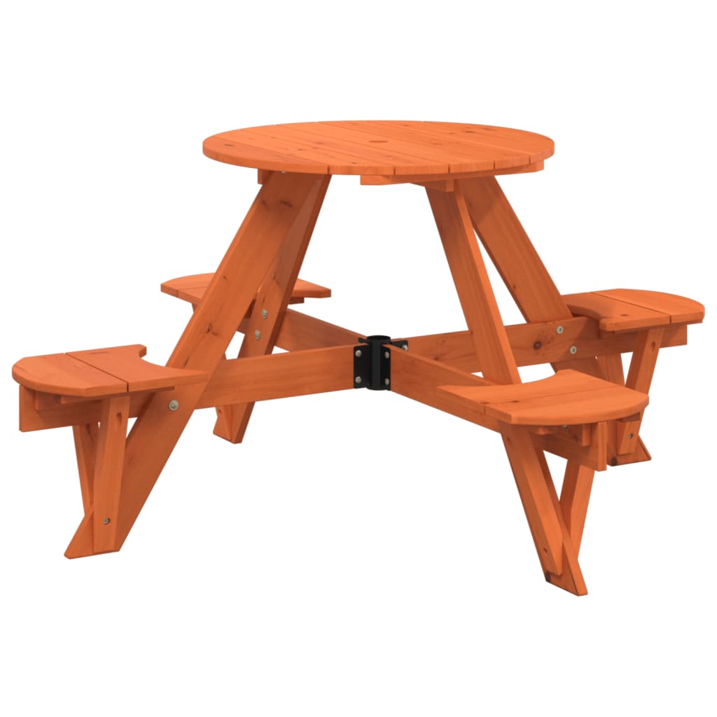 Picknicktafel voor 4 kinderen met parasolgat rond vurenhout is nu te koop bij PeponiXL, paradijselijk wonen!