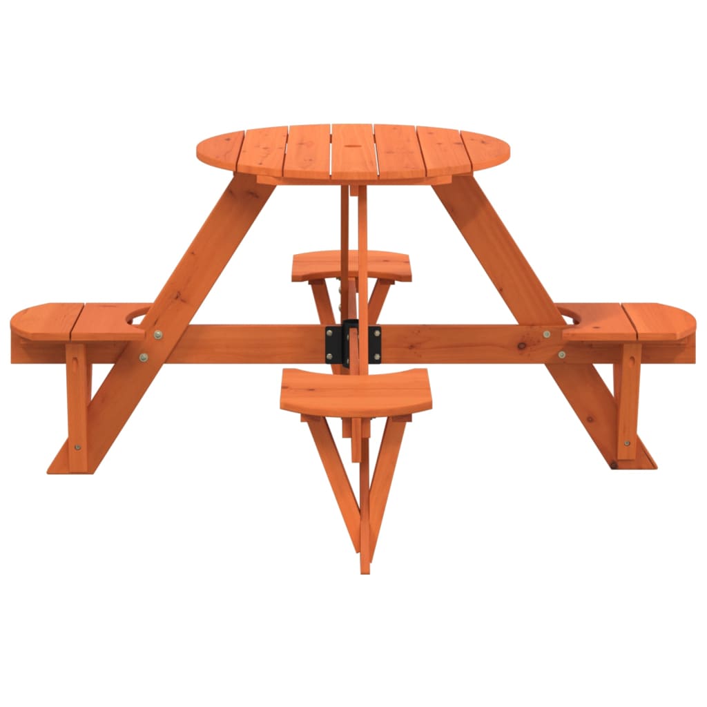 Picknicktafel voor 4 kinderen met parasolgat rond vurenhout is nu te koop bij PeponiXL, paradijselijk wonen!