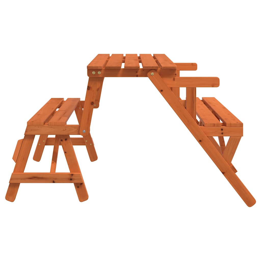 Picknicktafel met banken 2-in-1 ombouwbaar massief vurenhout is nu te koop bij PeponiXL, paradijselijk wonen!