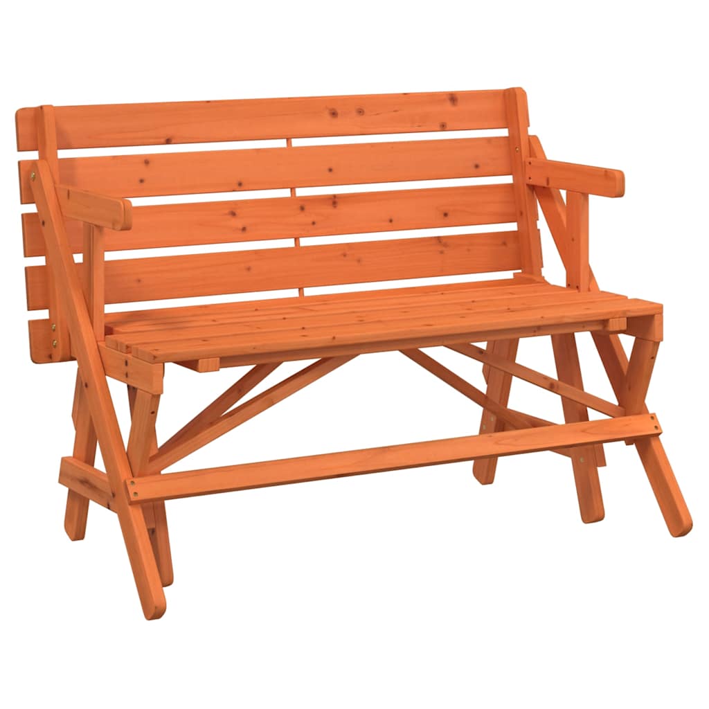 Picknicktafel met banken 2-in-1 ombouwbaar massief vurenhout is nu te koop bij PeponiXL, paradijselijk wonen!