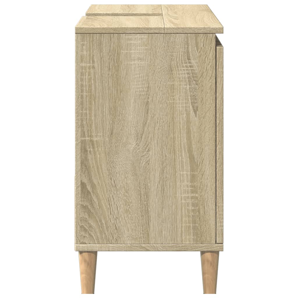 Badkamerkast 65x33x60 cm bewerkt hout sonoma eikenkleurig is nu te koop bij PeponiXL, paradijselijk wonen!