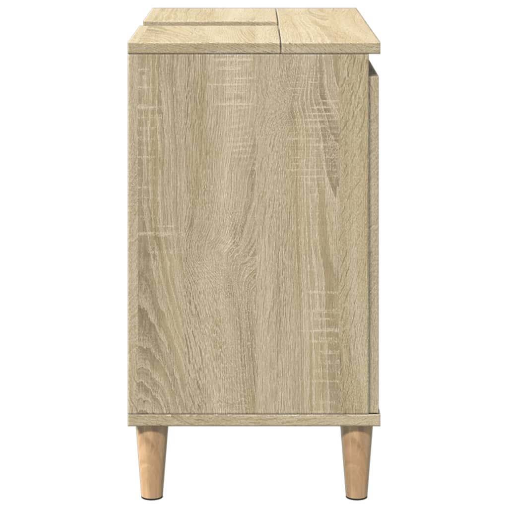 Wastafelkast 58x33x60 cm bewerkt hout sonoma eikenkleurig is nu te koop bij PeponiXL, paradijselijk wonen!