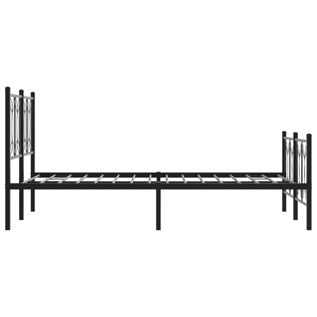Bedframe met hoofd- en voeteneinde metaal zwart 120x190 cm is nu te koop bij PeponiXL, paradijselijk wonen!