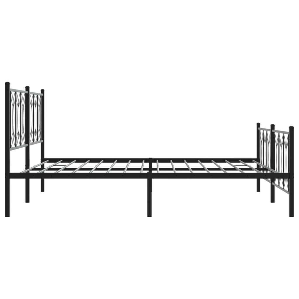Bedframe met hoofd- en voeteneinde metaal zwart 183x213 cm is nu te koop bij PeponiXL, paradijselijk wonen!