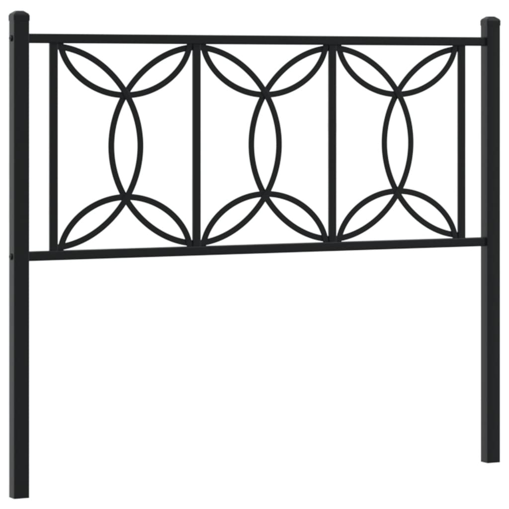 Vervangend hoofdbord 107 cm metaal zwart is nu te koop bij PeponiXL, paradijselijk wonen!