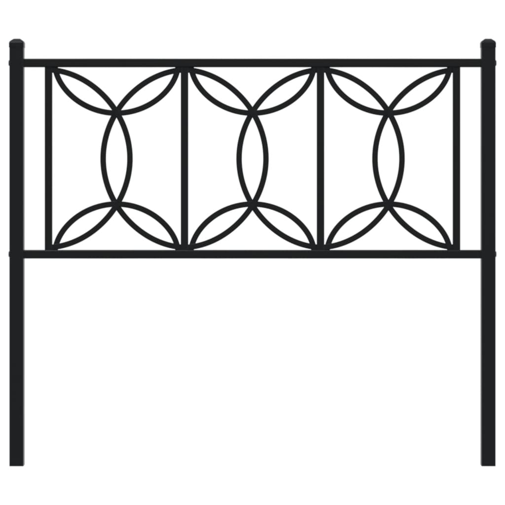 Vervangend hoofdbord 107 cm metaal zwart is nu te koop bij PeponiXL, paradijselijk wonen!