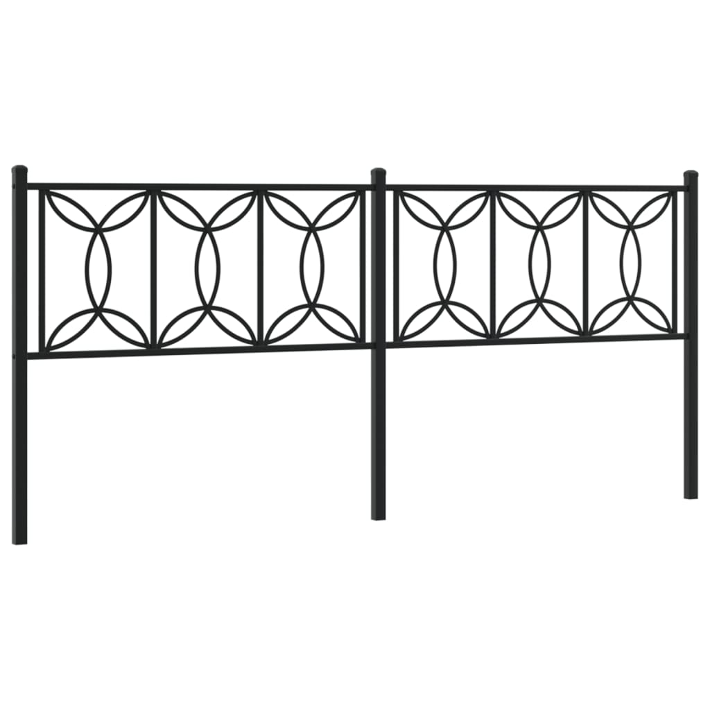 Vervangend hoofdbord 193 cm metaal zwart is nu te koop bij PeponiXL, paradijselijk wonen!