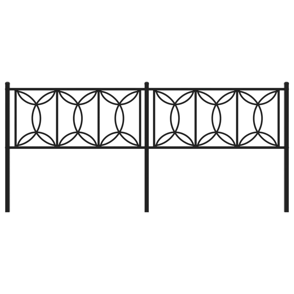 Vervangend hoofdbord 193 cm metaal zwart is nu te koop bij PeponiXL, paradijselijk wonen!