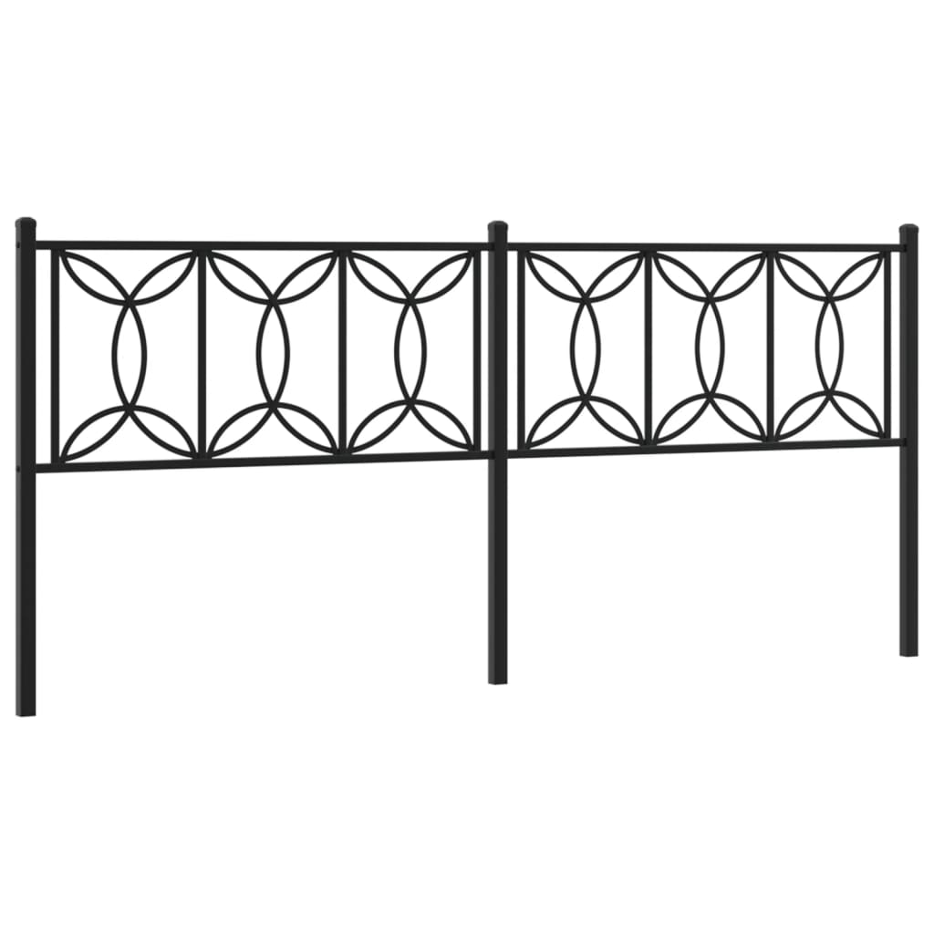 Vervangend hoofdbord 200 cm metaal zwart is nu te koop bij PeponiXL, paradijselijk wonen!