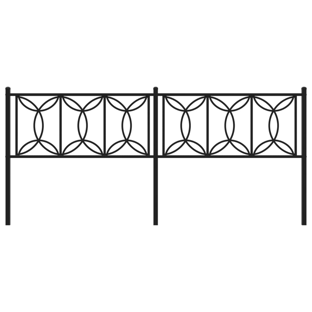 Vervangend hoofdbord 200 cm metaal zwart is nu te koop bij PeponiXL, paradijselijk wonen!