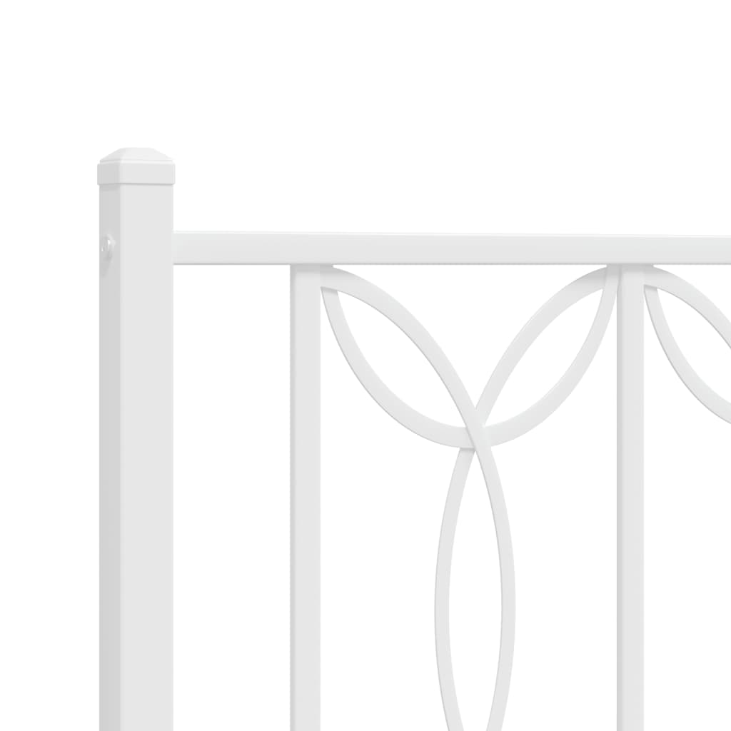 Bedframe met hoofd- en voeteneinde metaal wit 180x200 cm is nu te koop bij PeponiXL, paradijselijk wonen!