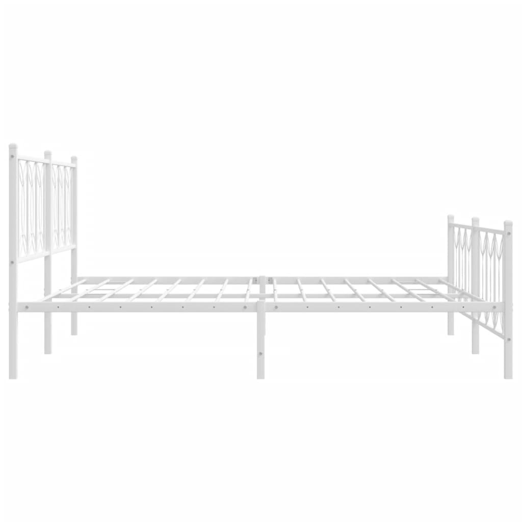 Bedframe met hoofd- en voeteneinde metaal wit 183x213 cm is nu te koop bij PeponiXL, paradijselijk wonen!