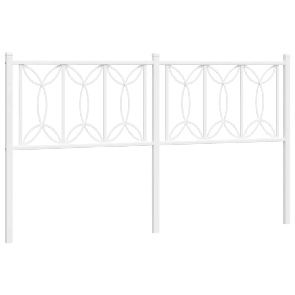 Vervangend hoofdbord 160 cm metaal wit is nu te koop bij PeponiXL, paradijselijk wonen!