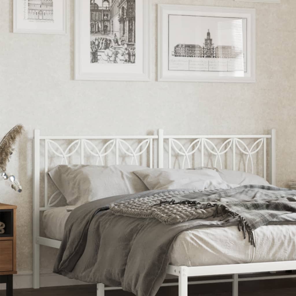 Vervangend hoofdbord 160 cm metaal wit is nu te koop bij PeponiXL, paradijselijk wonen!