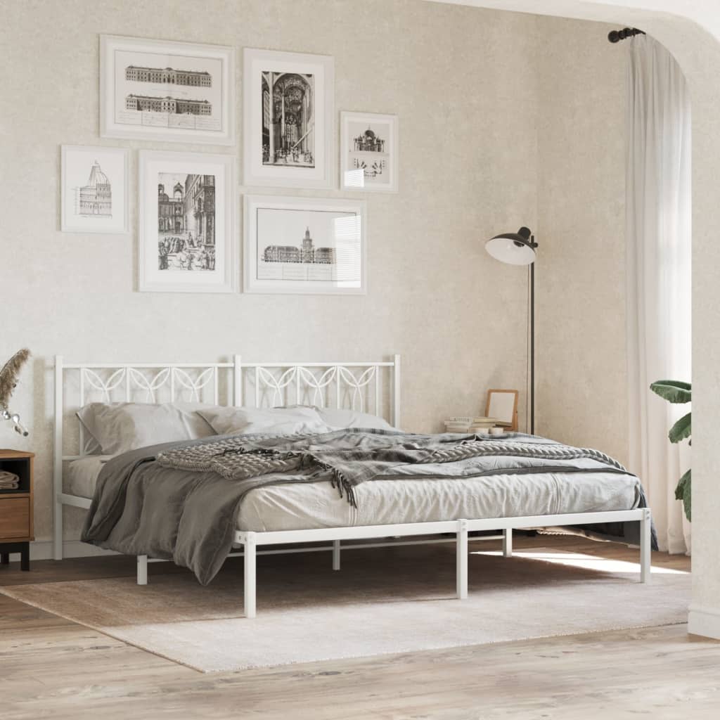 Vervangend hoofdbord 180 cm metaal wit is nu te koop bij PeponiXL, paradijselijk wonen!