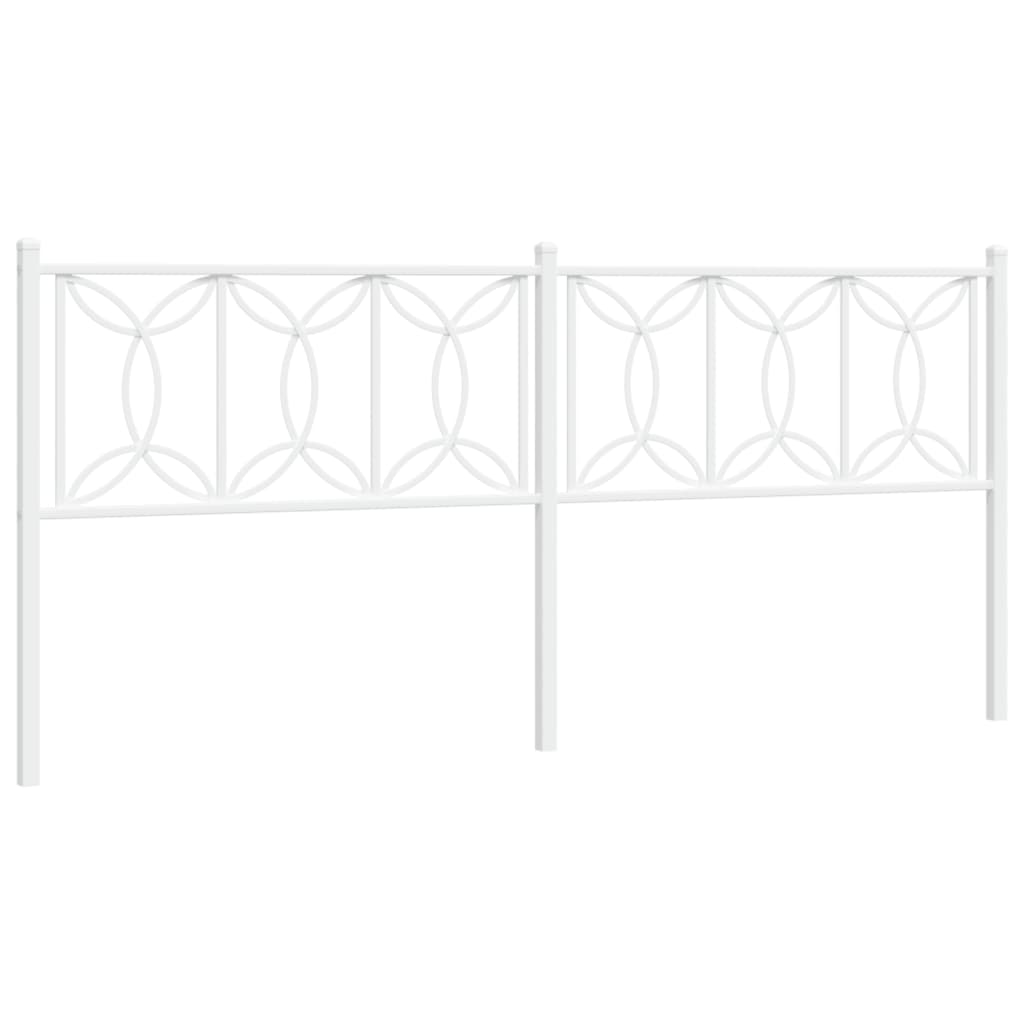 Vervangend hoofdbord 193 cm metaal wit is nu te koop bij PeponiXL, paradijselijk wonen!