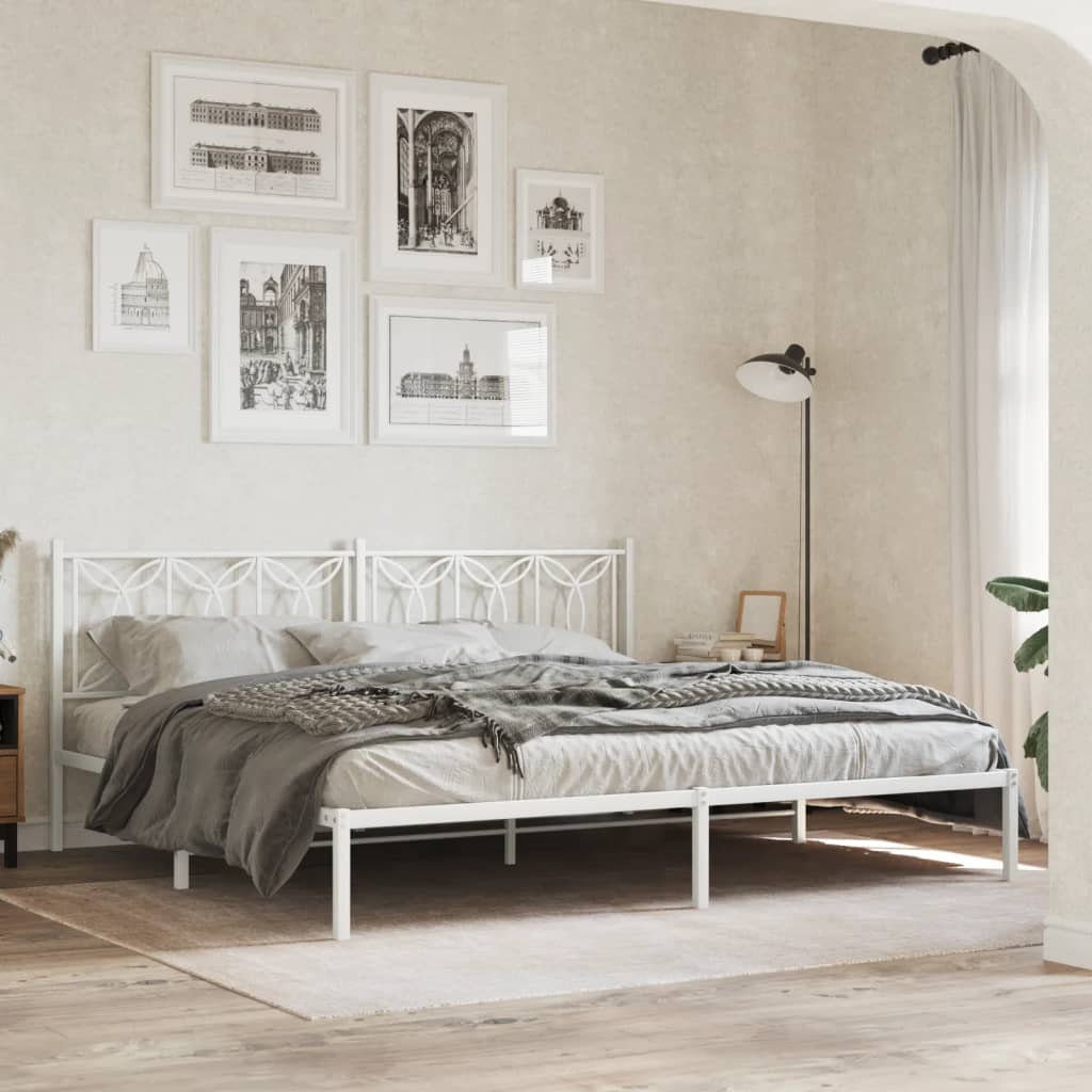 Vervangend hoofdbord 193 cm metaal wit is nu te koop bij PeponiXL, paradijselijk wonen!