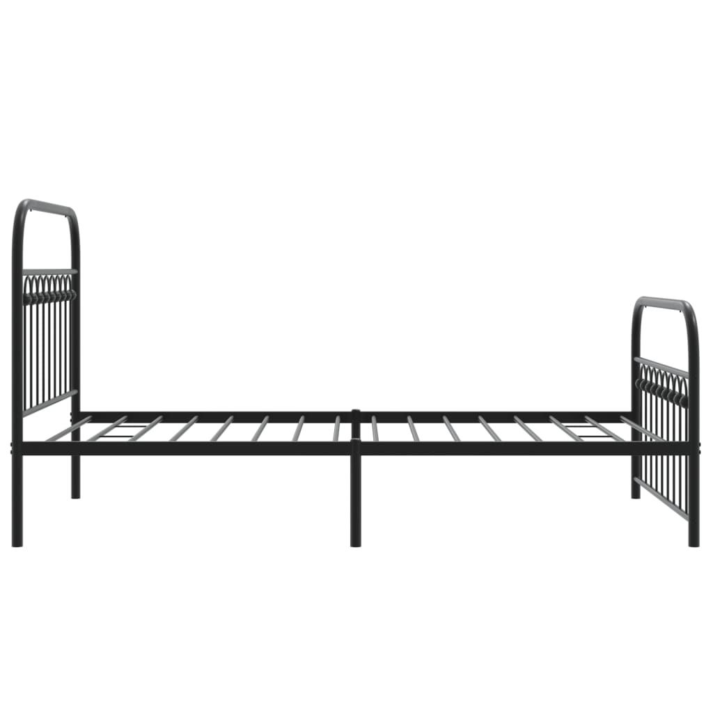 Bedframe met hoofd- en voeteneinde metaal zwart 100x190 cm is nu te koop bij PeponiXL, paradijselijk wonen!