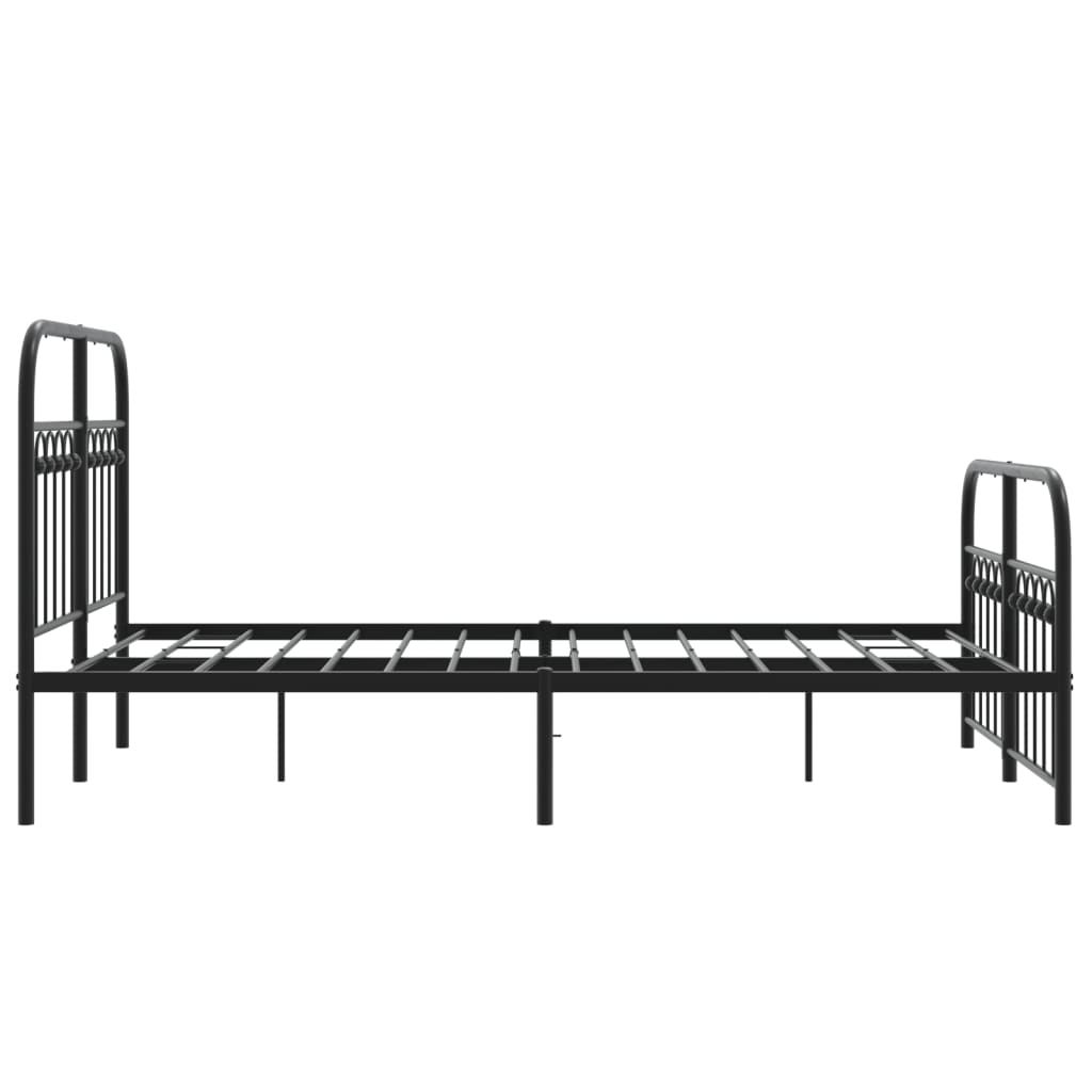 Bedframe met hoofd- en voeteneinde metaal zwart 120x190 cm is nu te koop bij PeponiXL, paradijselijk wonen!