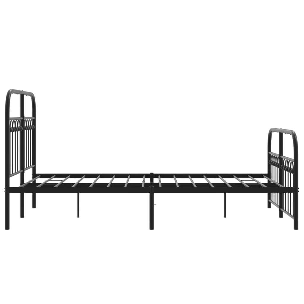 Bedframe met hoofd- en voeteneinde metaal zwart 120x200 cm is nu te koop bij PeponiXL, paradijselijk wonen!