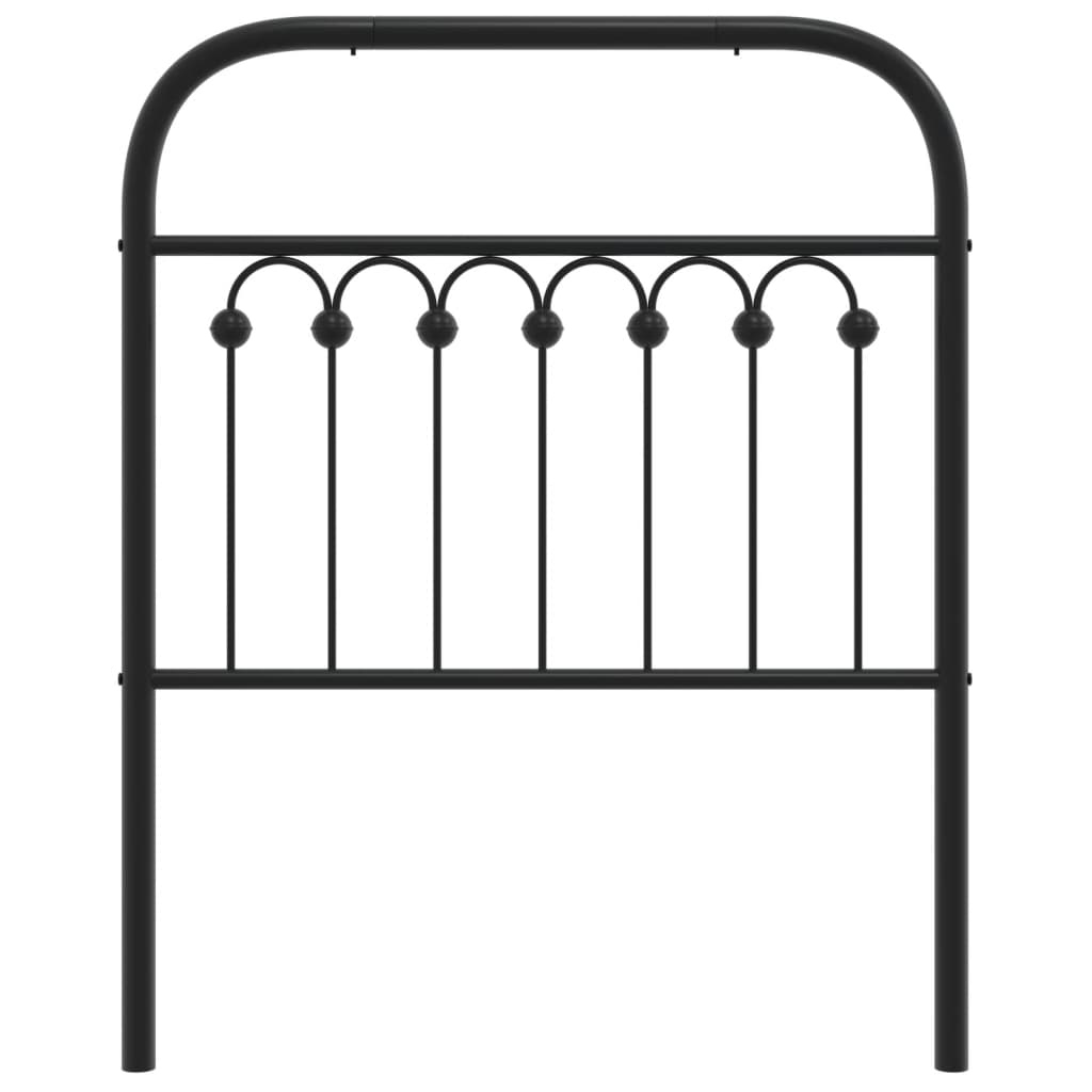 Vervangend hoofdbord 75 cm metaal zwart is nu te koop bij PeponiXL, paradijselijk wonen!