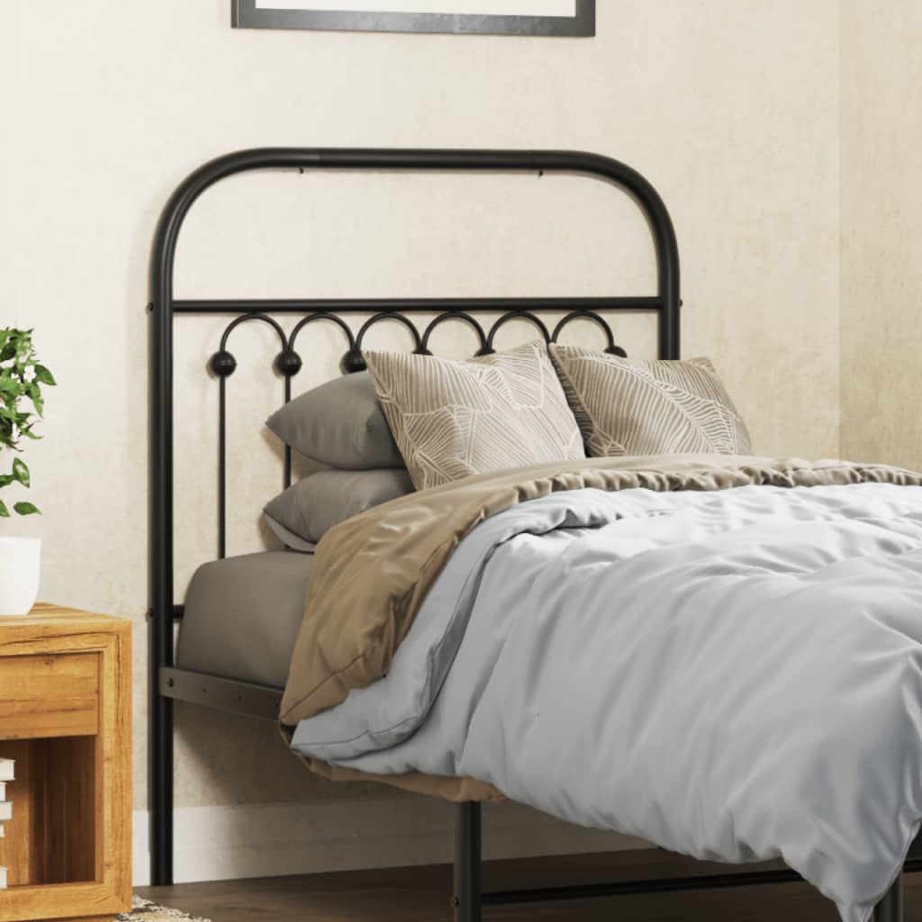 Vervangend hoofdbord 80 cm metaal zwart is nu te koop bij PeponiXL, paradijselijk wonen!
