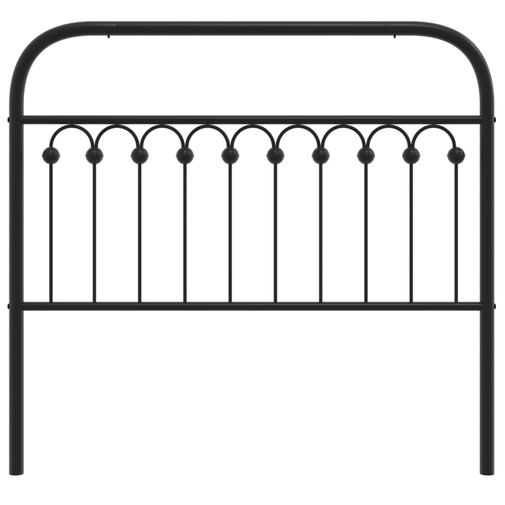 Vervangend hoofdbord 107 cm metaal zwart is nu te koop bij PeponiXL, paradijselijk wonen!