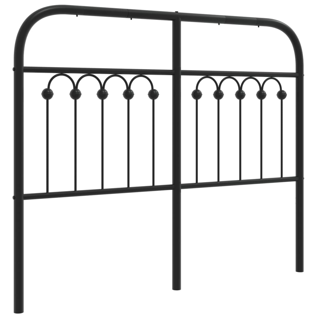 Vervangend hoofdbord 120 cm metaal zwart is nu te koop bij PeponiXL, paradijselijk wonen!