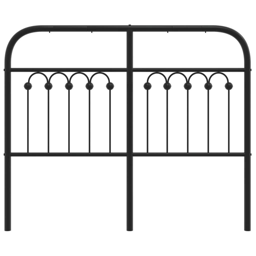 Vervangend hoofdbord 120 cm metaal zwart is nu te koop bij PeponiXL, paradijselijk wonen!
