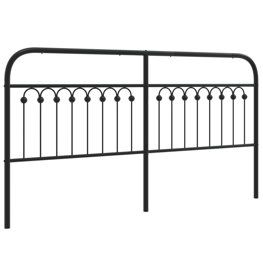 Vervangend hoofdbord 180 cm metaal zwart is nu te koop bij PeponiXL, paradijselijk wonen!