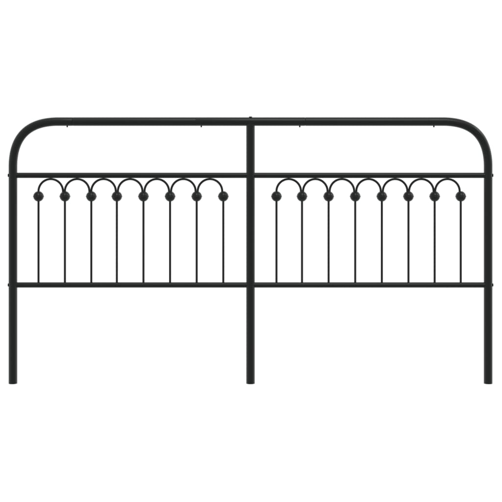 Vervangend hoofdbord 180 cm metaal zwart is nu te koop bij PeponiXL, paradijselijk wonen!